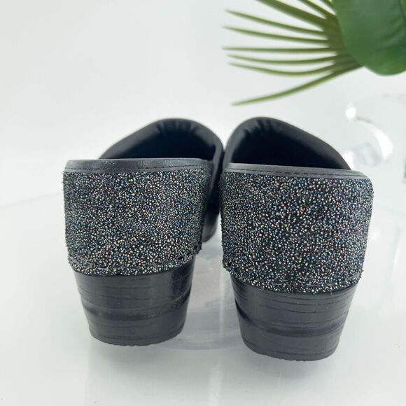 Sanita Pro Womens Clog Size 36 5 Textured Black Leather Work Nursing Shoe - Picture 6 of 14